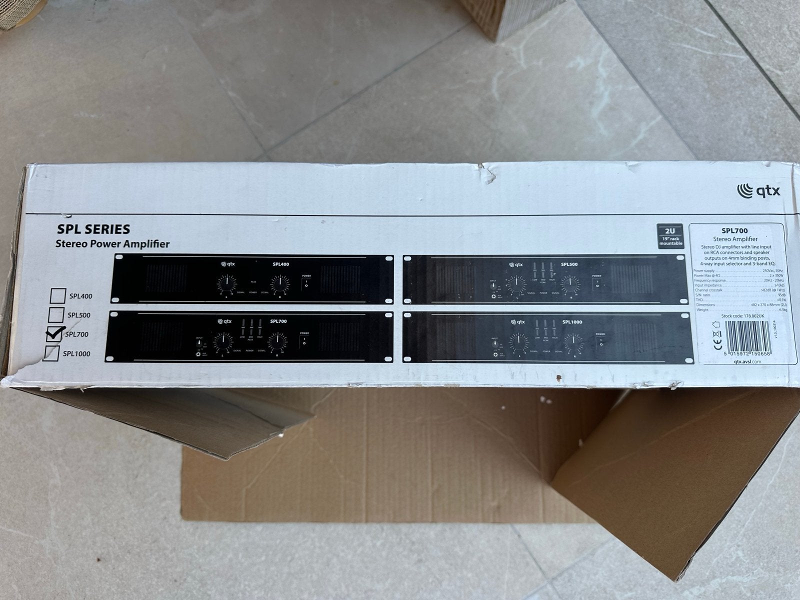 QTX SPL700 Stereo Eindversterker - Krachtig en Betrouwbaar, Overige merken, Info@partytent@live.nl, Ophalen of Verzenden, Zo goed als nieuw