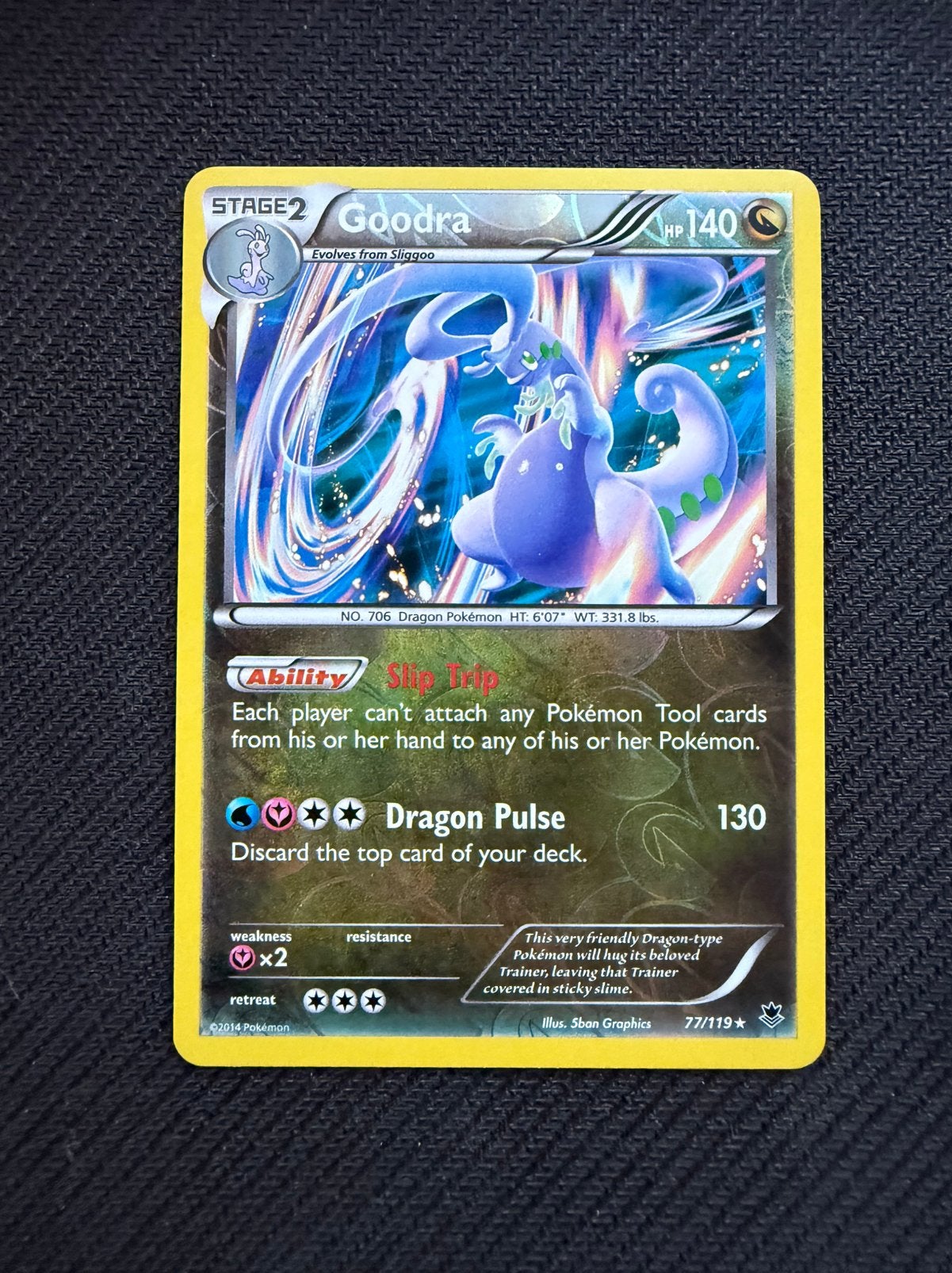 Goodra 77/119 Reverse Holo Phantom Forces Pokemon, Ophalen, Nieuw, Losse kaart