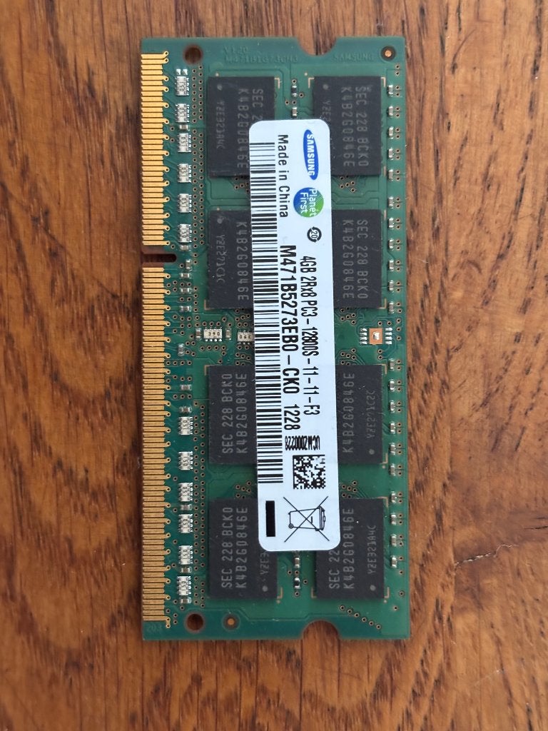 4X Samsung 4GB DDR3L 1600MHz Laptop RAM (M471B5273EBO-CKO), Gebruikt, DDR3, Ophalen of Verzenden, Laptop