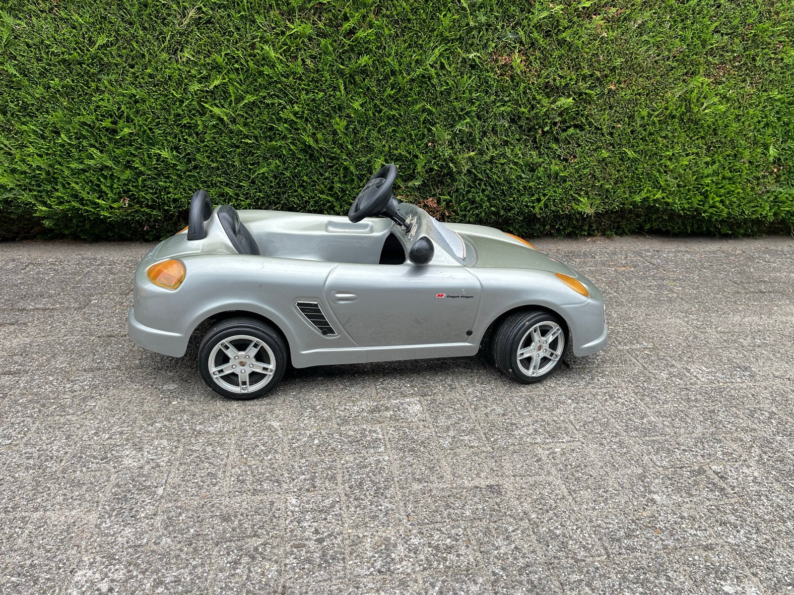 Zilveren porsche boxter trapauto skelter voor kinderen, Ophalen, Gebruikt