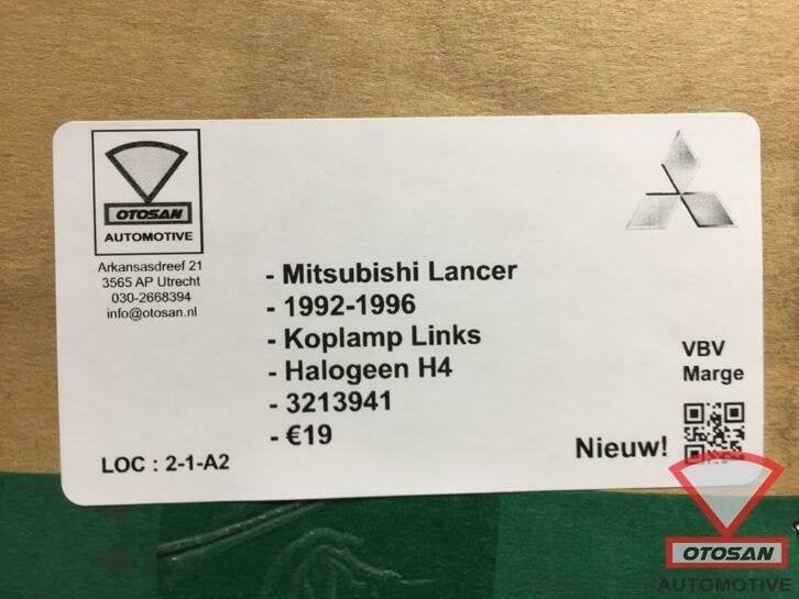 mitsubishi lancer 1992 1996 koplamp links h4 halogeen nieuw!, Info@mitsubishi-motors.com, Nieuw, Mitsubishi Motors Corporation