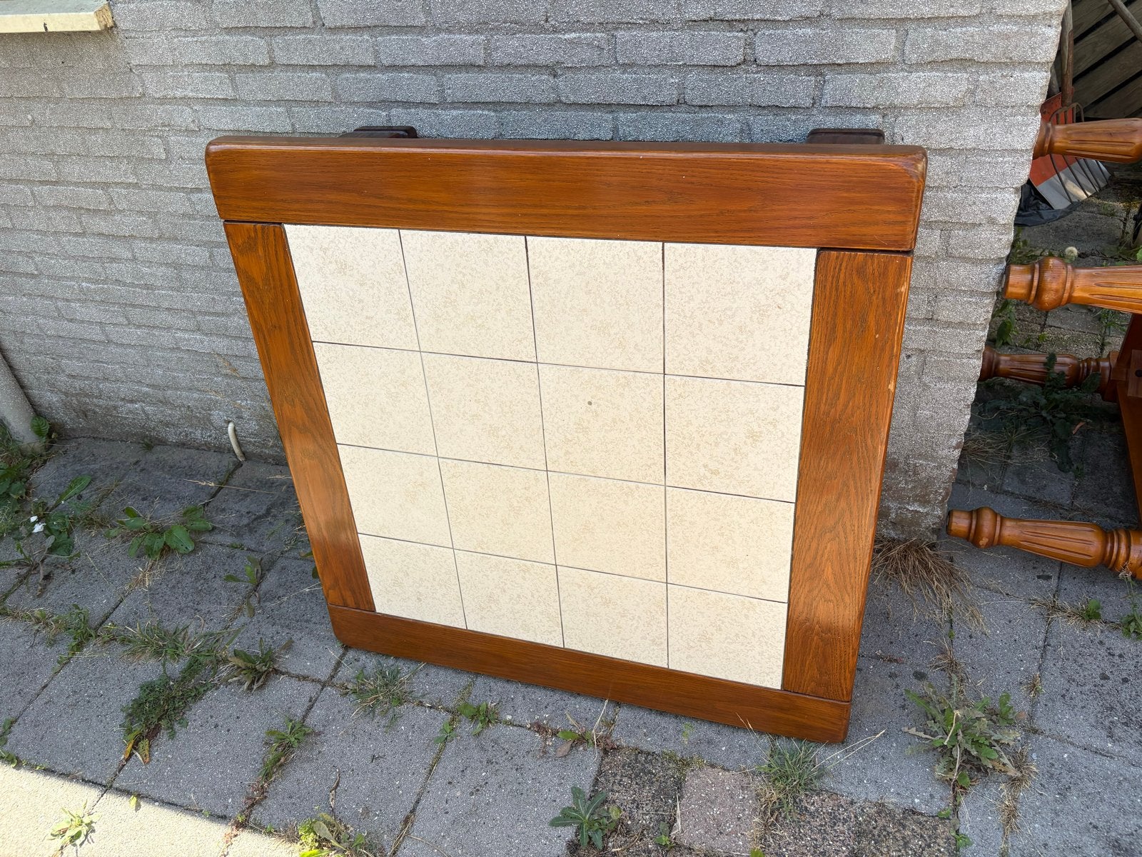 Eikenhouten dressoir met tegelblad, Ophalen