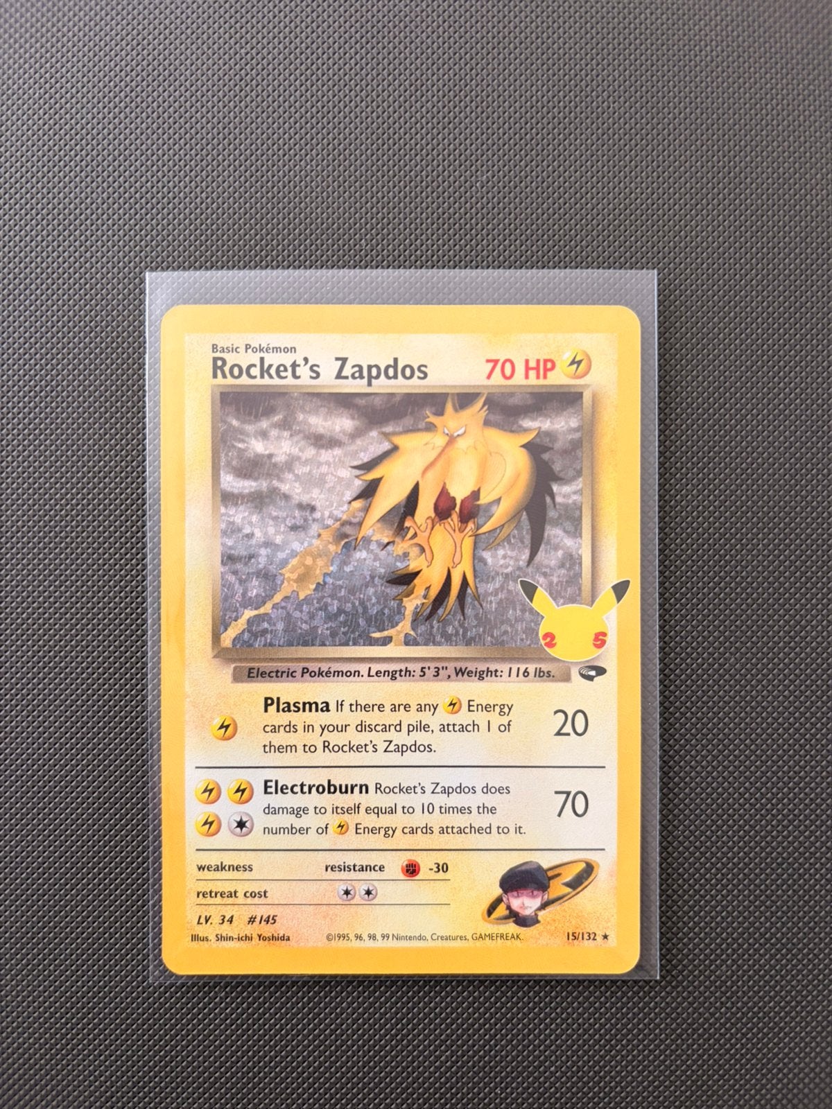 Rocket’s Zapdos 15/132 (25th Celebration), Ophalen of Verzenden, Zo goed als nieuw