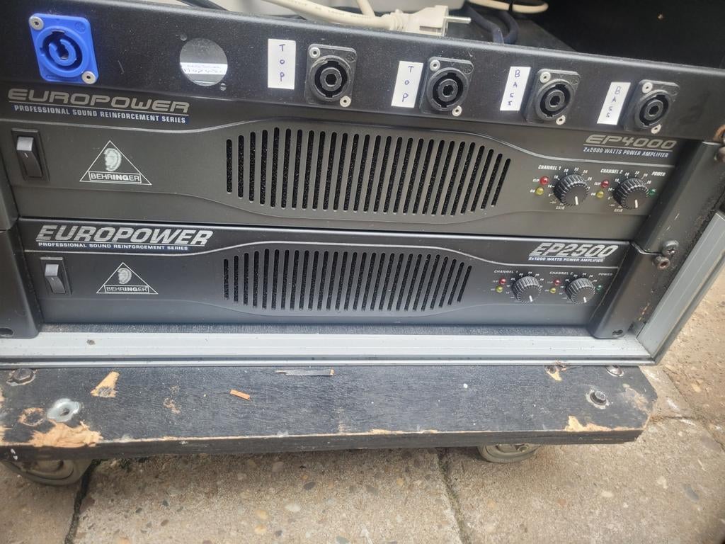 Complete DJ-set: Behringer versterkers, speakers, CD-spelers, Muziek en Instrumenten, Ophalen of Verzenden, Gebruikt, Dj-set, Behringer