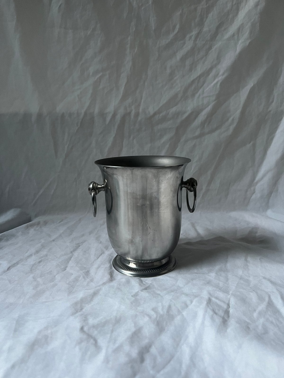 Vintage Franse RVS ijsemmer Jean Couzon met handvaten bistro, Ophalen, Metaal, Vintage, Overige typen