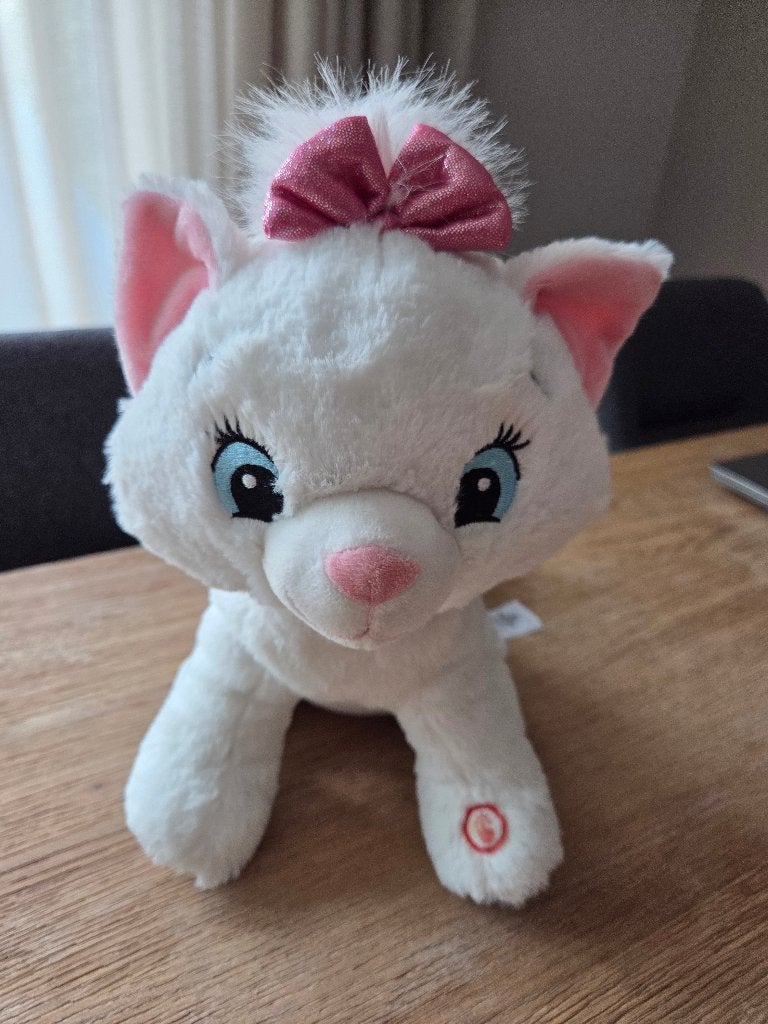 Knuffel Disney Marie kat, Disney, Met licht, Ophalen of Verzenden, Zo goed als nieuw