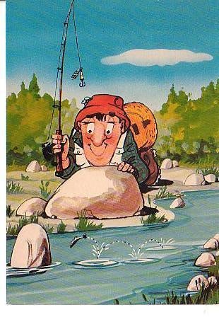 Ansichtkaart	Humor	zandkasteel, Verzenden, 1960 tot 1980, Ongelopen, Overige thema's