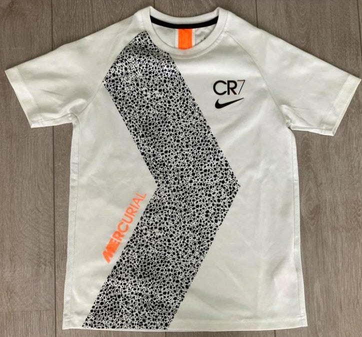Nike CR7 Mercurial Voetbalshirt - Wit/Zwart maat 140/146, Ophalen of Verzenden, Zo goed als nieuw, Jongen, Sport- of Zwemkleding