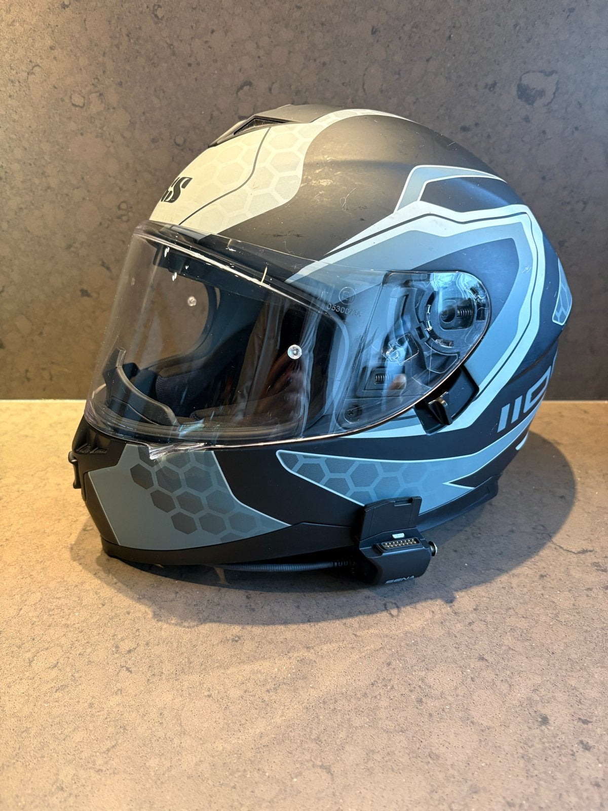 iXS Integraalhelm - Maat M - Zwart/Grijs, M, Heren, Integraalhelm, Tweedehands