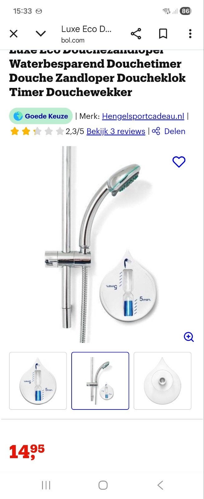 Douche timer, Ophalen of Verzenden, Douche