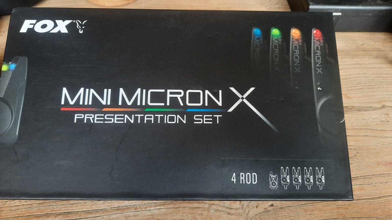 Fox Mini Micron X Presentation Set 4 Rod, Watersport en Boten, Hengelsport | Karpervissen, Ophalen of Verzenden, Gebruikt, Complete set