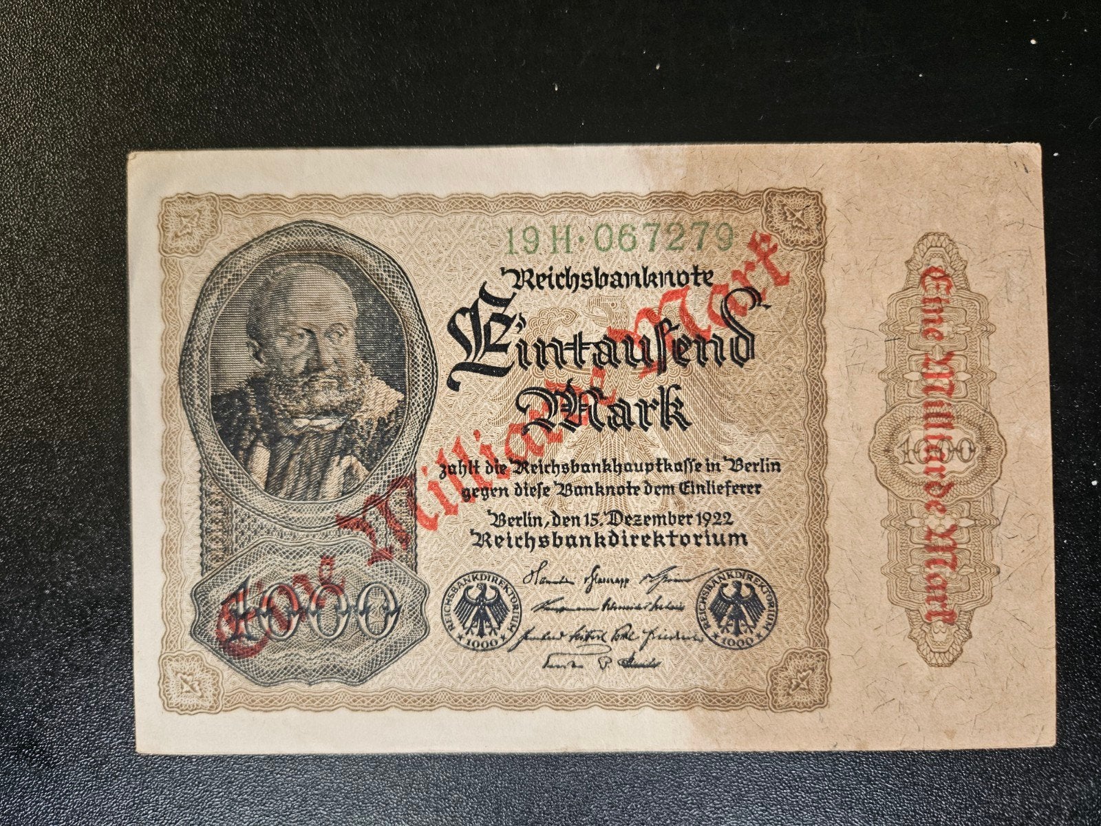 Duitsland pick 113a 1923 zf, Postzegels en Munten, Ophalen of Verzenden, Duitsland, Los biljet