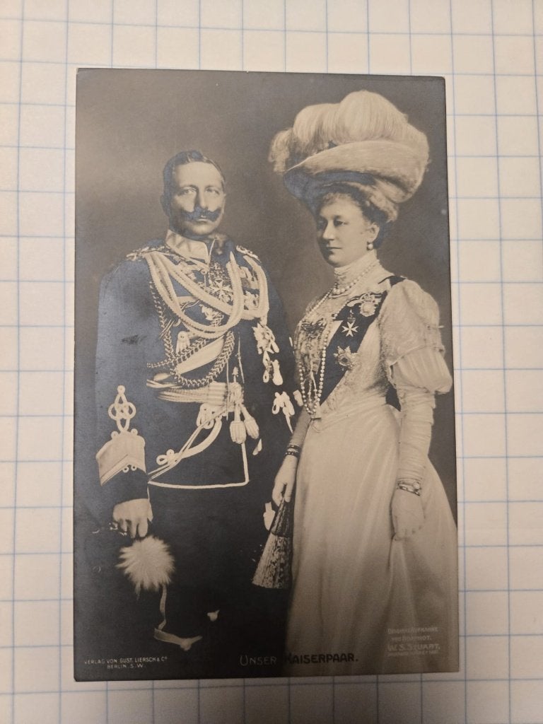 Wilhelm II keizer AK met Keizerin, Ophalen of Verzenden, Voor 1920, Ongelopen, Duitsland