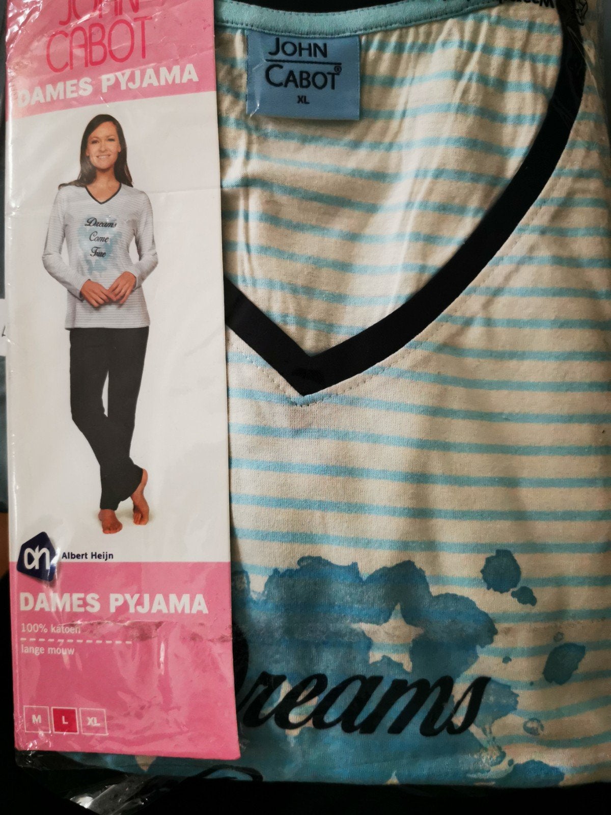 John Cabot Dames Pyjama XL - 100% Katoen, Ophalen of Verzenden