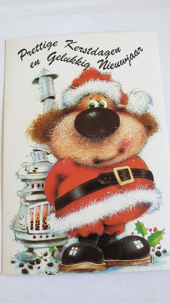 1307 kerstkaart kersthond ., Verzenden, 1980 tot heden, Overige thema's