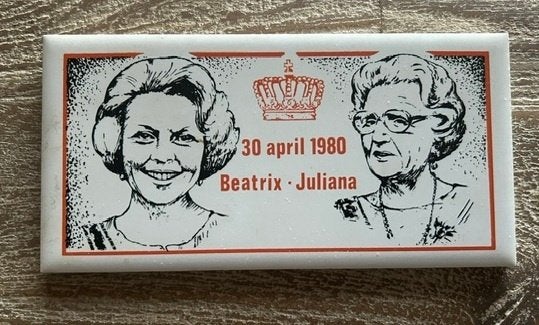 Tegeltje 30 april 1980, Ophalen of Verzenden, Gebruikt, Nederland, Overige typen