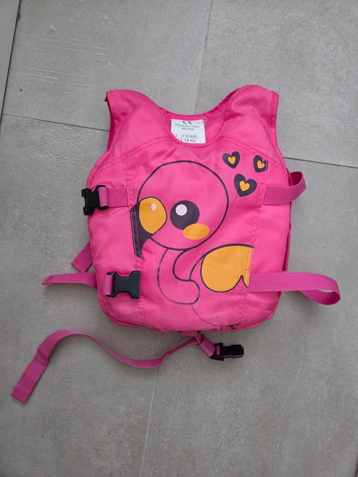 Roze zwemvest voor kinderen (1-3 jaar, 11-18 kg), Gebruikt, Kind, Ophalen of Verzenden, Waimen