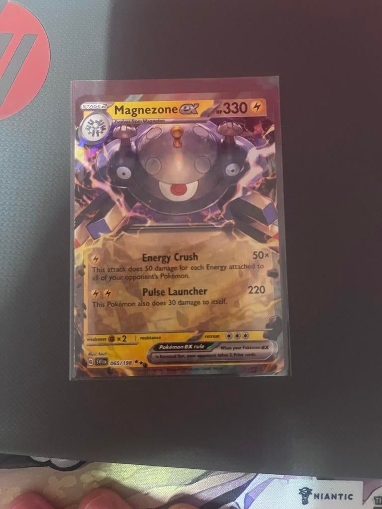 Magnezone ex Pokémon Kaart - SV1EN 065/198, Ophalen of Verzenden, Zo goed als nieuw, Losse kaart, Foil