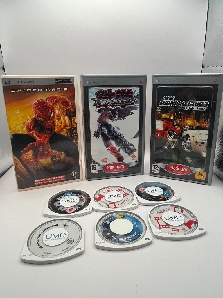 PSP UMD lot – Tekken, Midnight Club, Spider-Man + extra’s, Spelcomputers en Games, Gebruikt, Overige genres, 1 speler, Ophalen of Verzenden