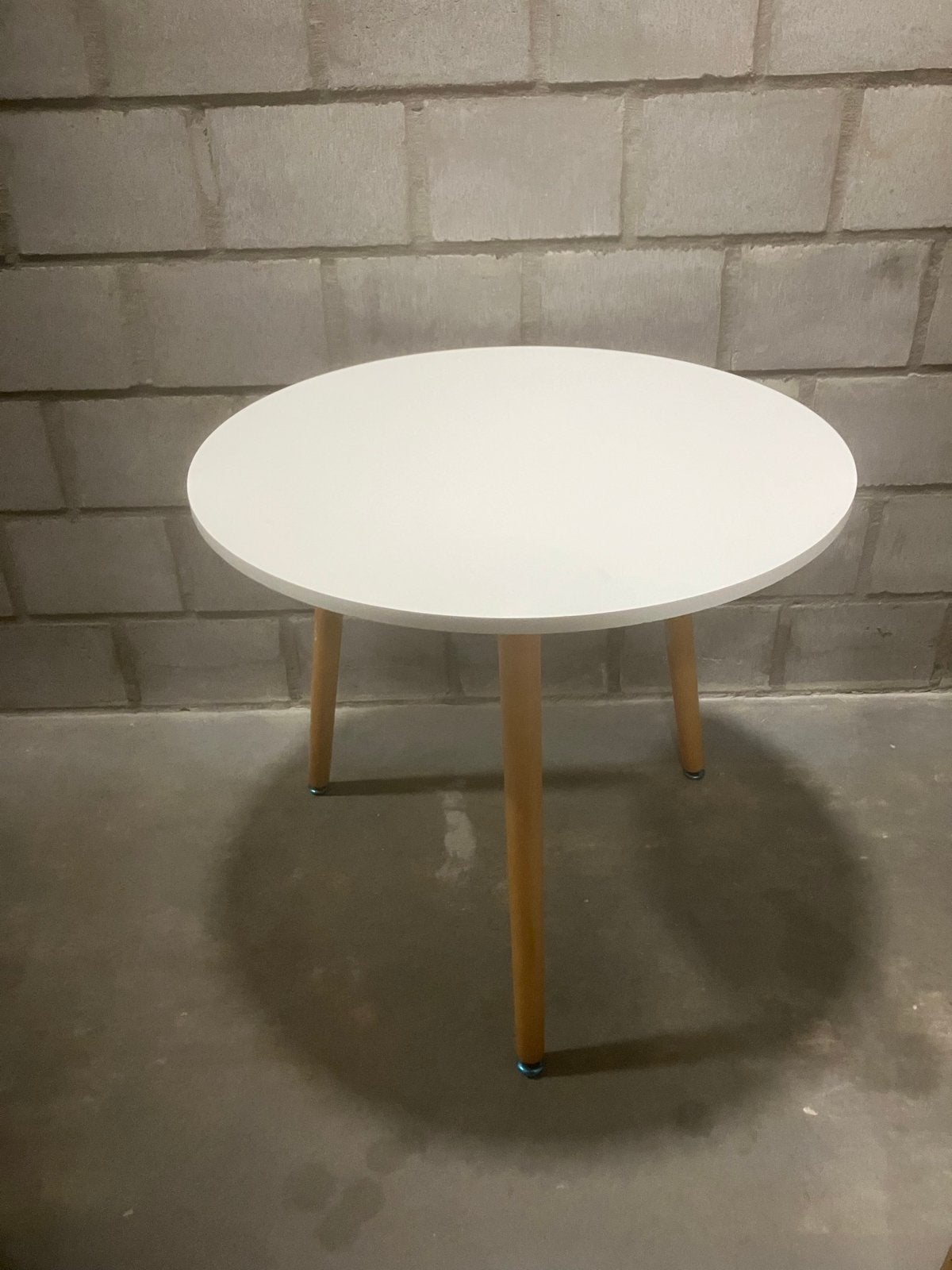 Ronde tafel met houten poten, Ophalen, Gebruikt, 50 tot 100 cm, Rond