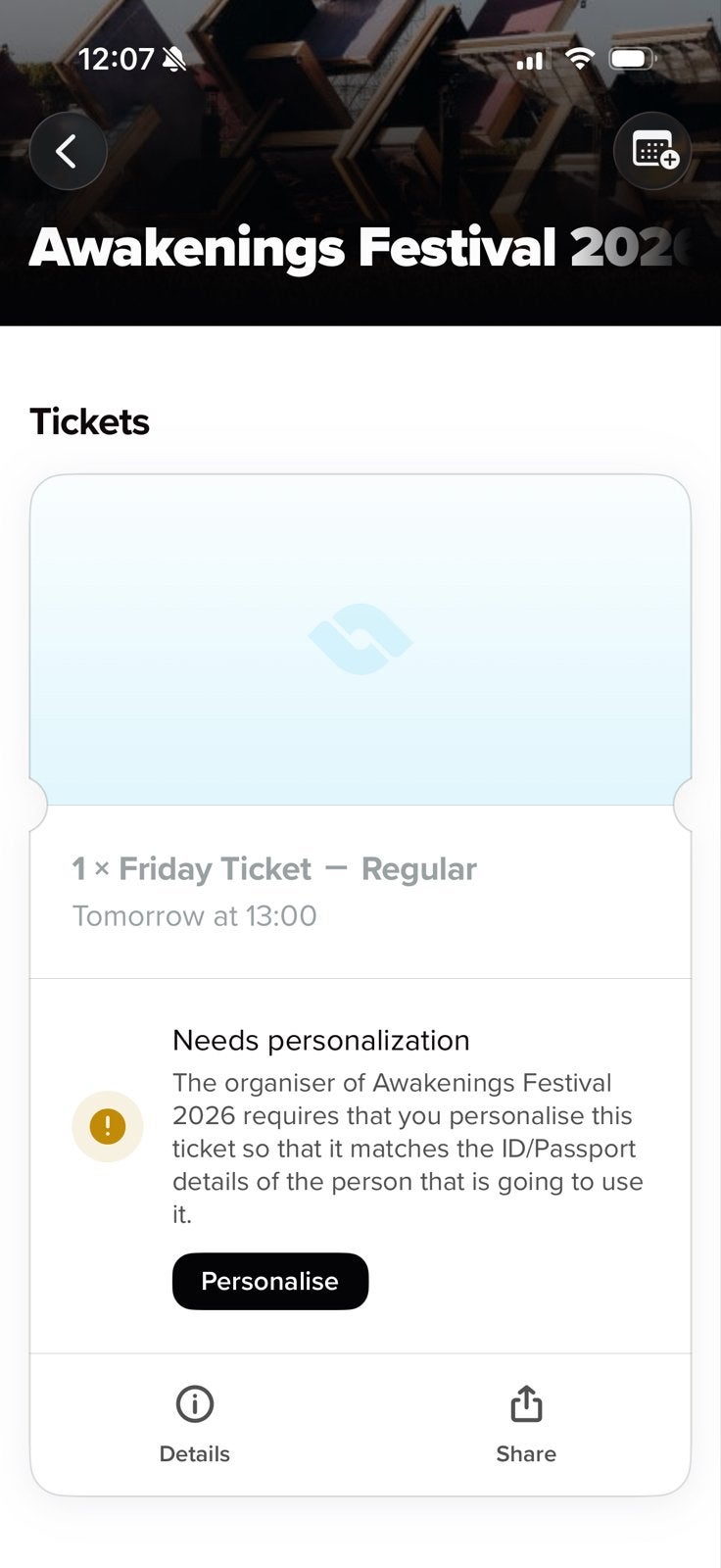 Awakenings for friday, Eén persoon