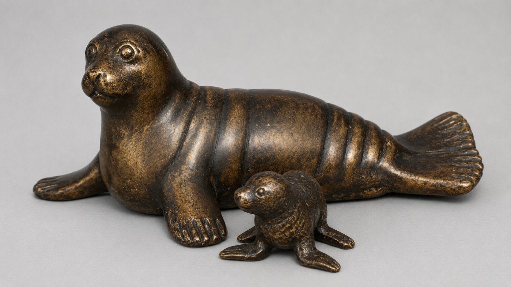 ZEEHOND / bronzen beelden / verschillende afmetingen, Ophalen of Verzenden, Nieuw, Beeldje of Figuurtje