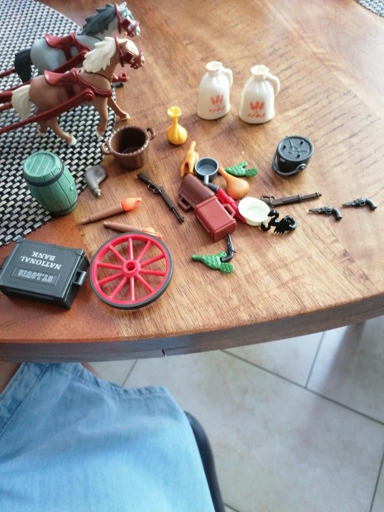 Playmobil Goudtransport met paarden en accessoires, Ophalen of Verzenden, Gebruikt