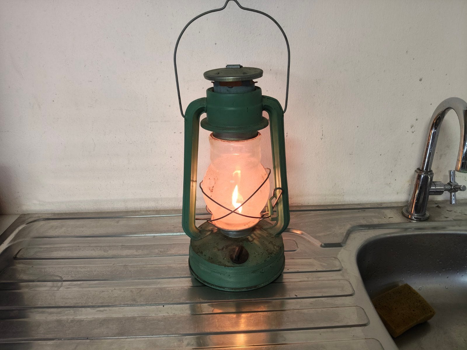 Sovjet stormlantaarn, olielamp, brocante uit de Sovjet Unie, Ophalen of Verzenden
