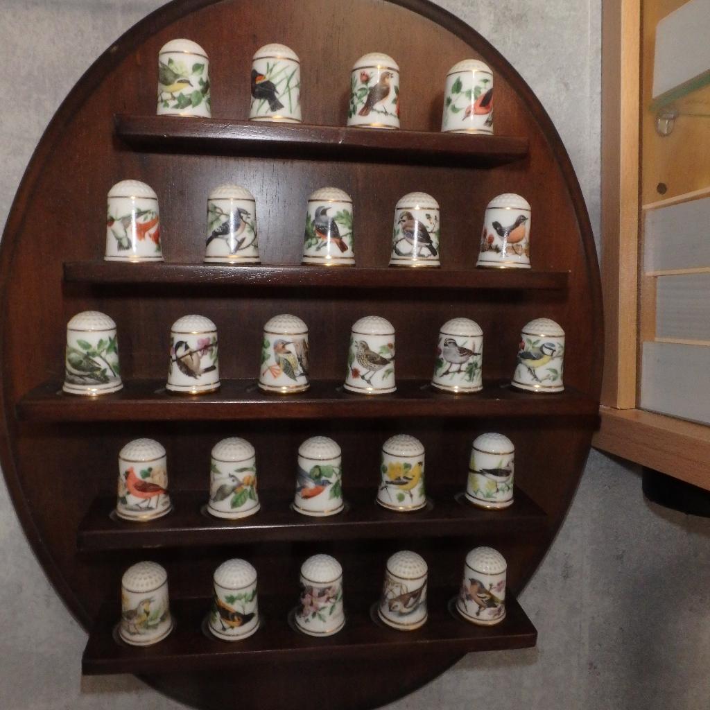 vingerhoed Franklin Mint serie vogels, Ophalen of Verzenden, Zo goed als nieuw, Porselein