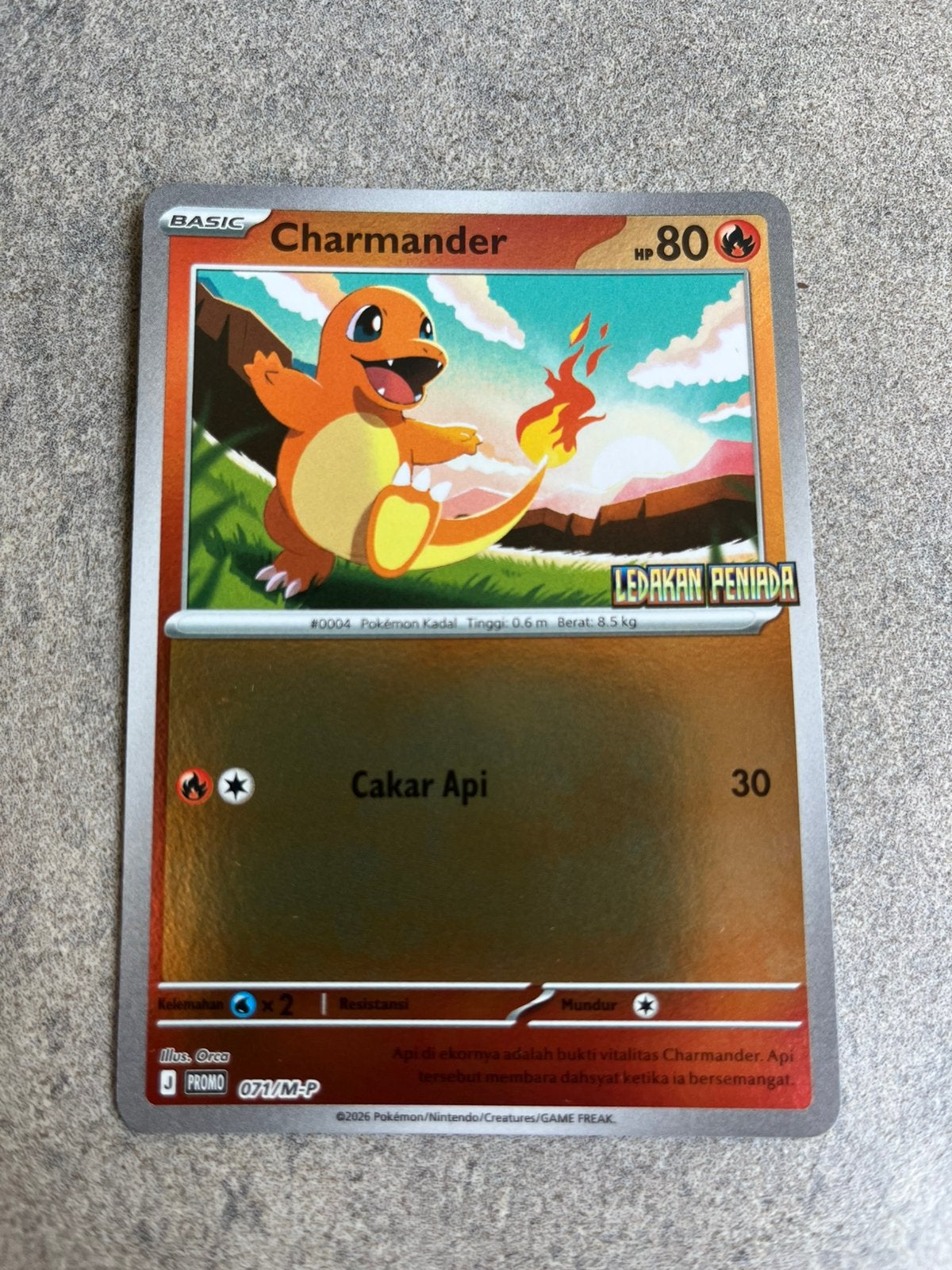 Charmander holo stamped Pokémon promo, Ophalen of Verzenden, Nieuw, Losse kaart