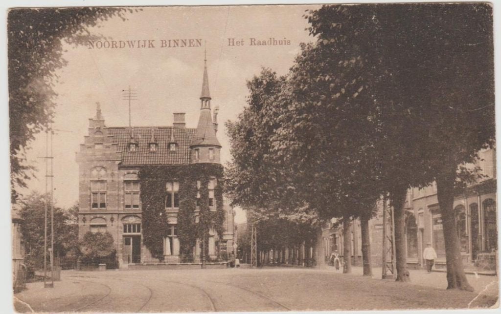 Noodwijk - Binnen.(ZH) Het raadhuis ca, 1920, Ophalen, Voor 1920, Ongelopen, Zuid-Holland