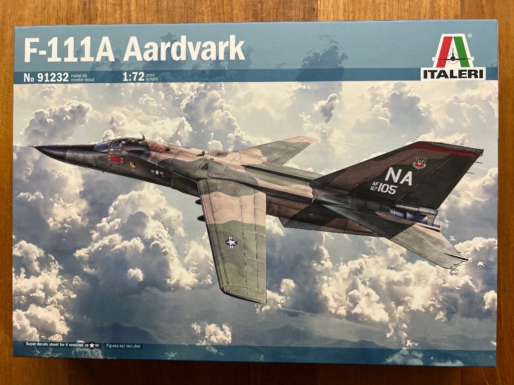 Italeri F-111A Aardvark 1:72 bouwpakket - 1232, Hobby en Vrije tijd, Modelbouw | Vliegtuigen en Helikopters, 1:72 tot 1:144, Italeri