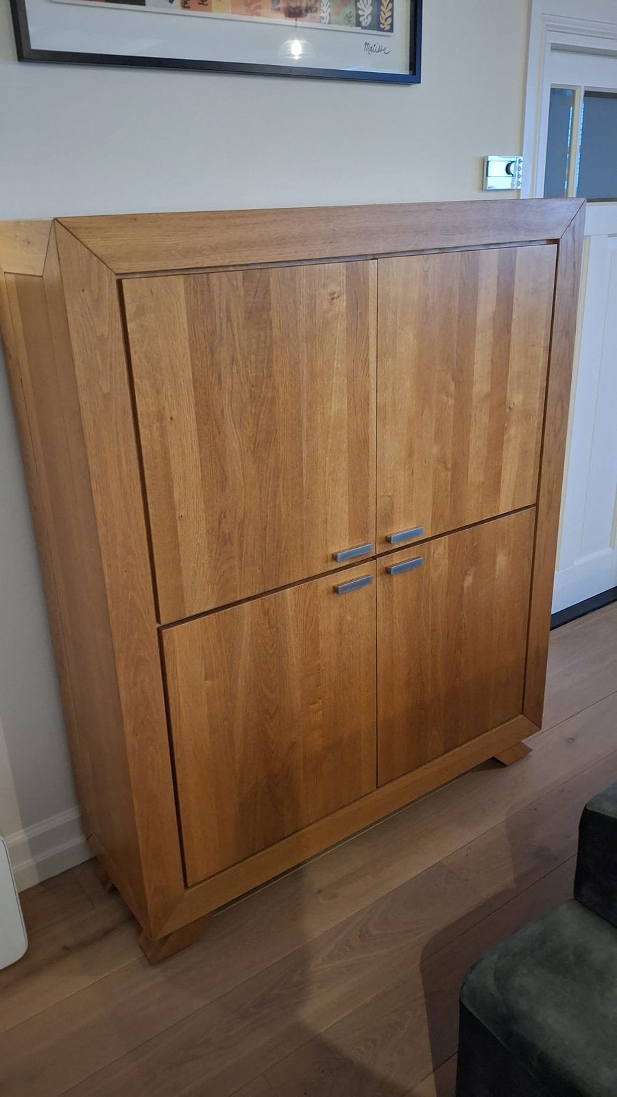 Eiken kast / tv meubel / salontafel en gratis vloerkleed!, Huis en Inrichting, Kasten | Dressoirs, Ophalen, Gebruikt, 25 tot 50 cm