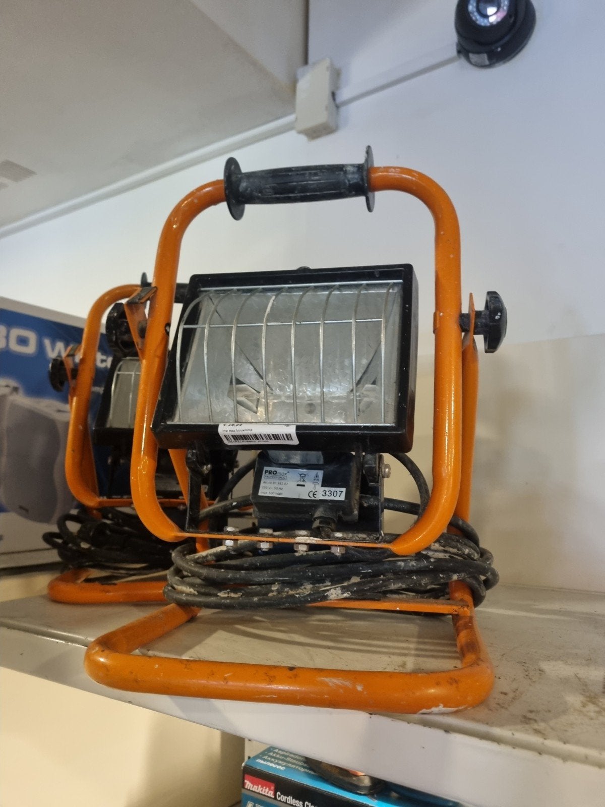 Promax Professional Bouwlamp 500W met Statief, Gebruikt, Met statief, Ophalen of Verzenden, Lamp met armatuur
