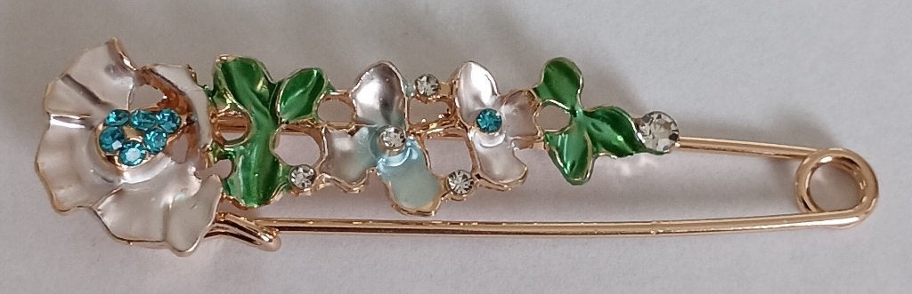 Bloemenspeld broche, Overige materialen, Overige kleuren, Nieuw, Ophalen of Verzenden