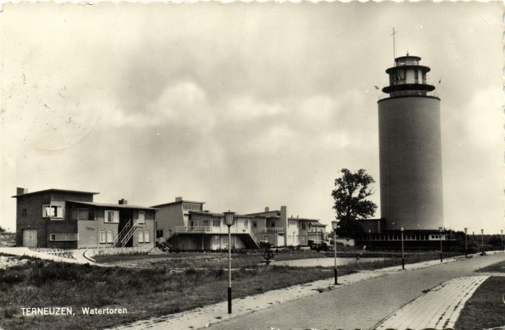 Terneuzen, Watertoren - 1961 gelopen, Verzenden, 1960 tot 1980, Gelopen, Zeeland