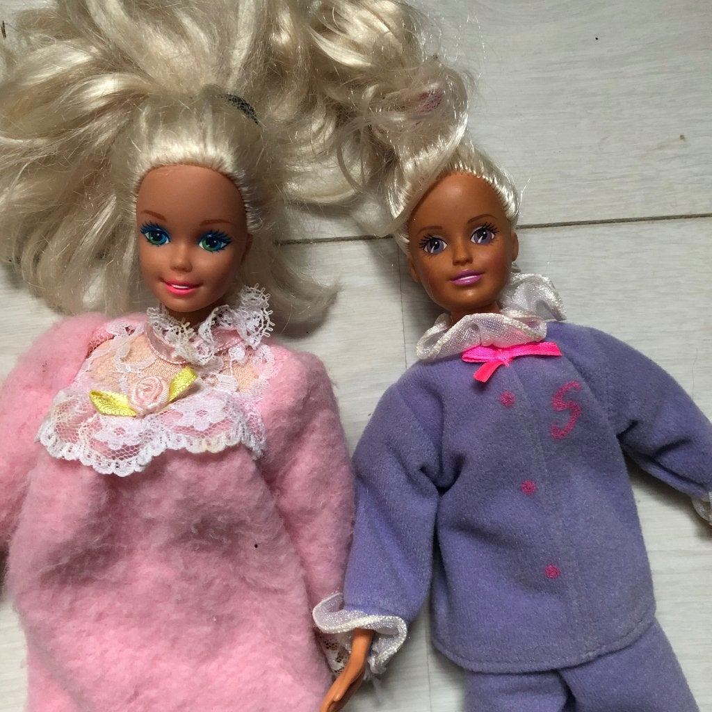 Vintage slaap Barbies jaren 90, Ophalen of Verzenden, Zo goed als nieuw, Pop