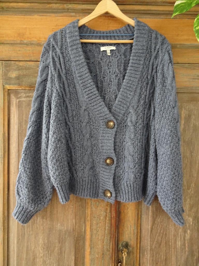B.YOUNG oud blauw kabel vest maat XXL, Ophalen of Verzenden, Zo goed als nieuw, Maat 46/48 (XL) of groter, Blauw