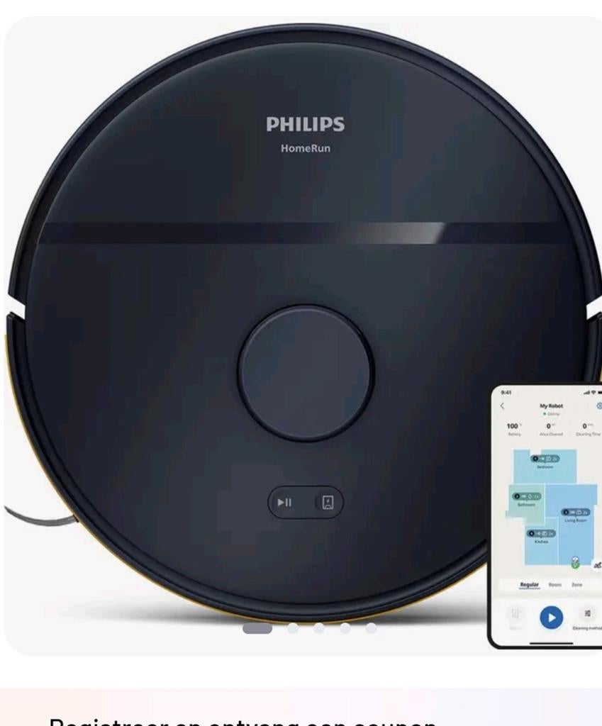 Z.G.A.N. philips HomeRun 2000/10 Robotstofzuiger z.g.a.n., Ophalen, Zo goed als nieuw, Robotstofzuiger