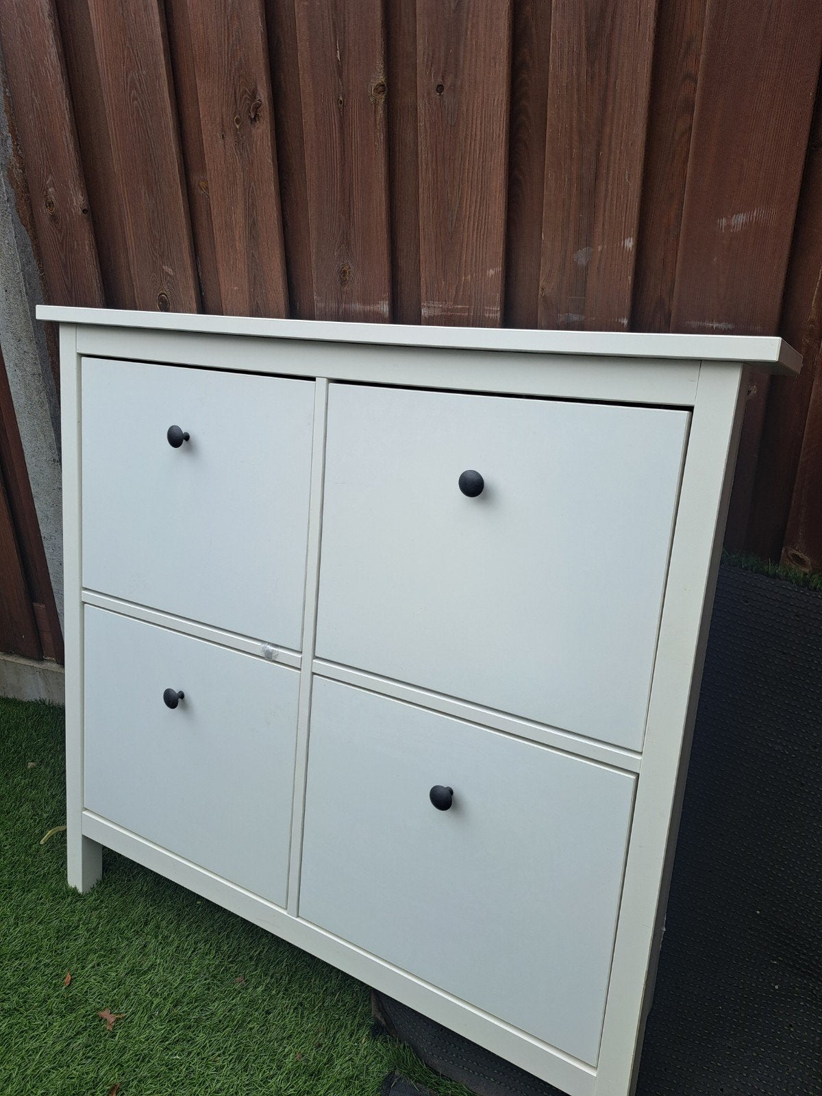 Witte schoenenkast met 4 vakken - IKEA, Huis en Inrichting, Kasten | Schoenenkasten, Ophalen, Gebruikt, Modern