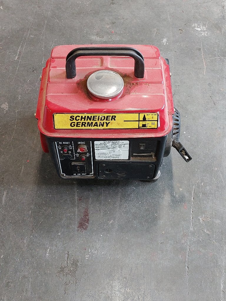 Aggregaat Schneider Germany 950 Benzine Generator, Ophalen, Gebruikt, Metaal, Machine