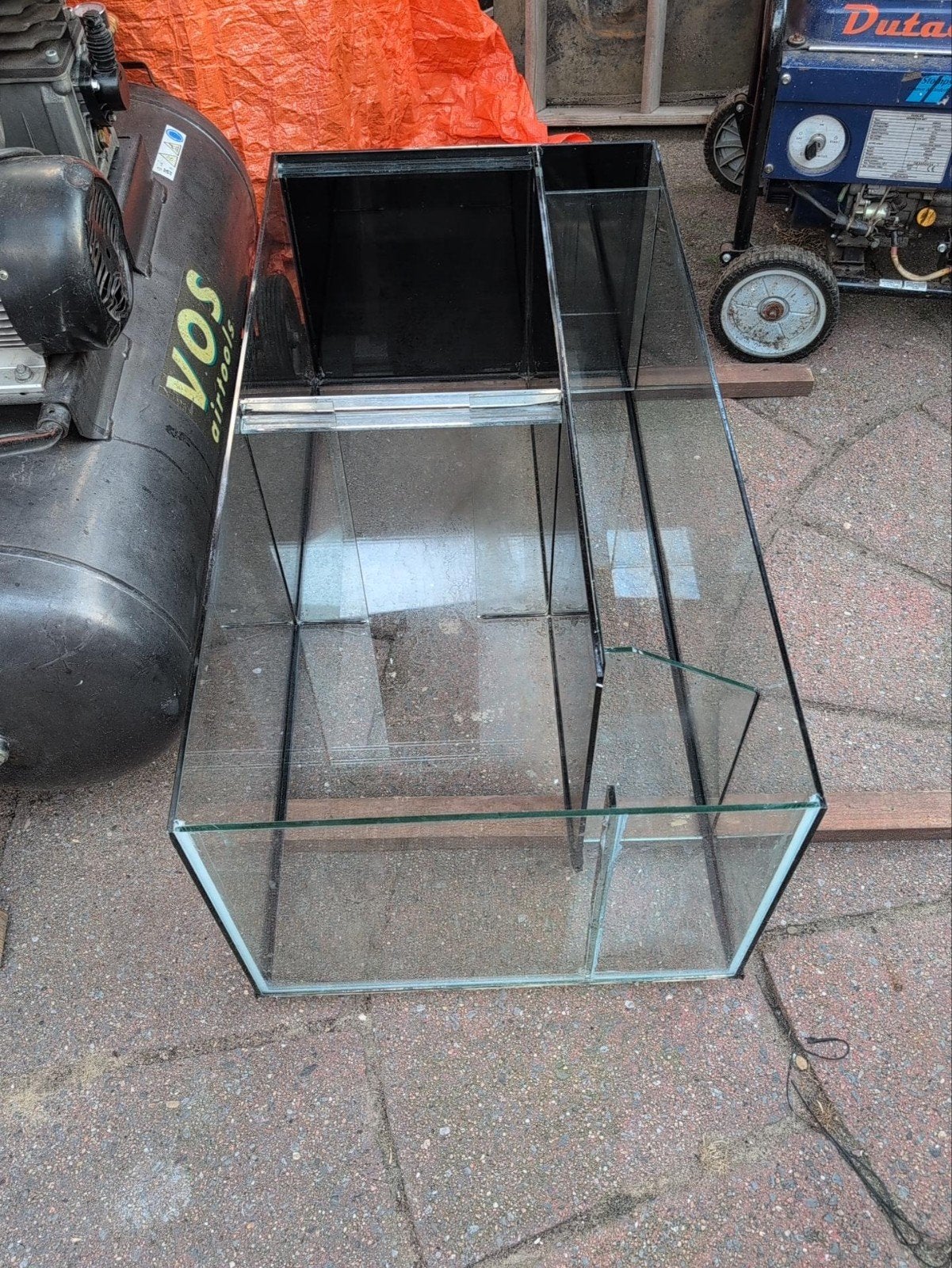 maatwerk glazen sump/filterbak, Ophalen, Gebruikt, Overige merken, Leeg aquarium