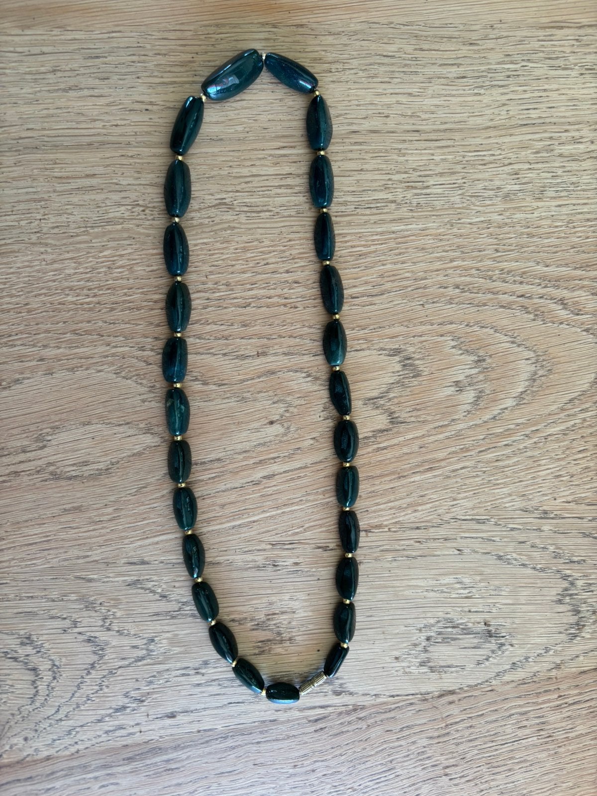 Prachtige Vintage Nefriet Jade Ketting – Jaren '70 –, Gebruikt, Ophalen of Verzenden, Steen of Mineraal, Met edelsteen