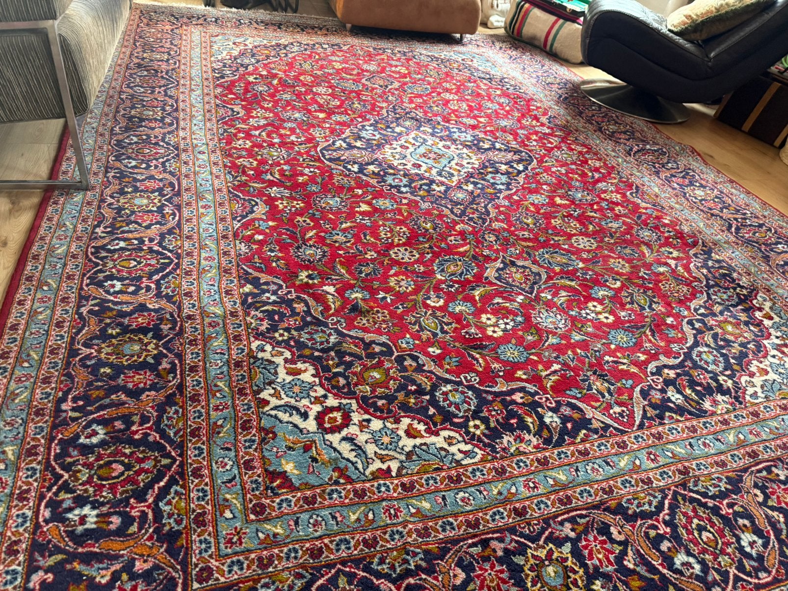 Handgeknoopt vintage Perzisch Tabriz tapijt 365 x 249 cm, Landelijk, klassiek, hotel chique, eclectisch, vintage, 1053ML, Amsterdam