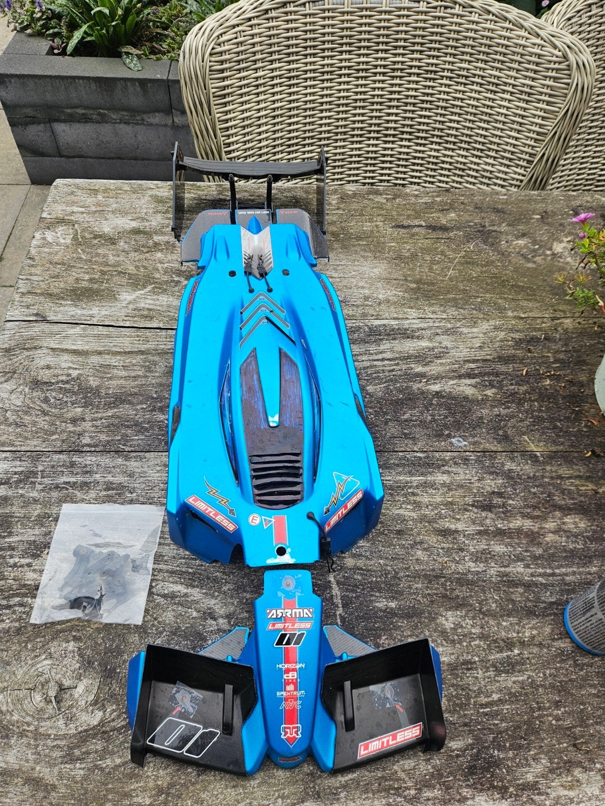 Arrma limitless kap + vleugel, Elektro, Gebruikt, Ophalen of Verzenden, Auto onroad