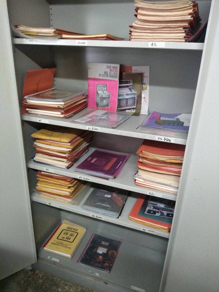 diverse jukebox-manuals-schema's-folders, Verzamelen, Ophalen of Verzenden, Zo goed als nieuw, 1970 tot heden, Rock Ola