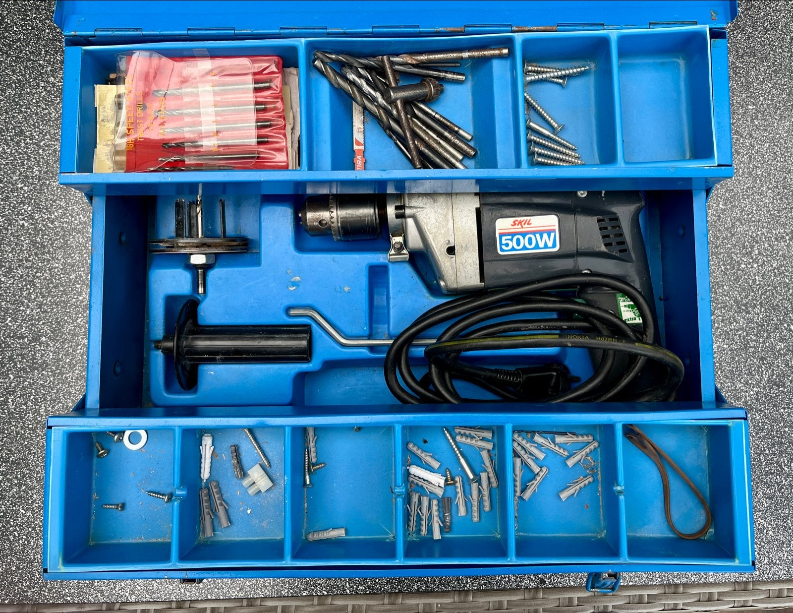 SKIL Klopboormachine 500W in metalen koffer, Gebruikt, Klopboormechanisme, 400 tot 600 watt, Ophalen