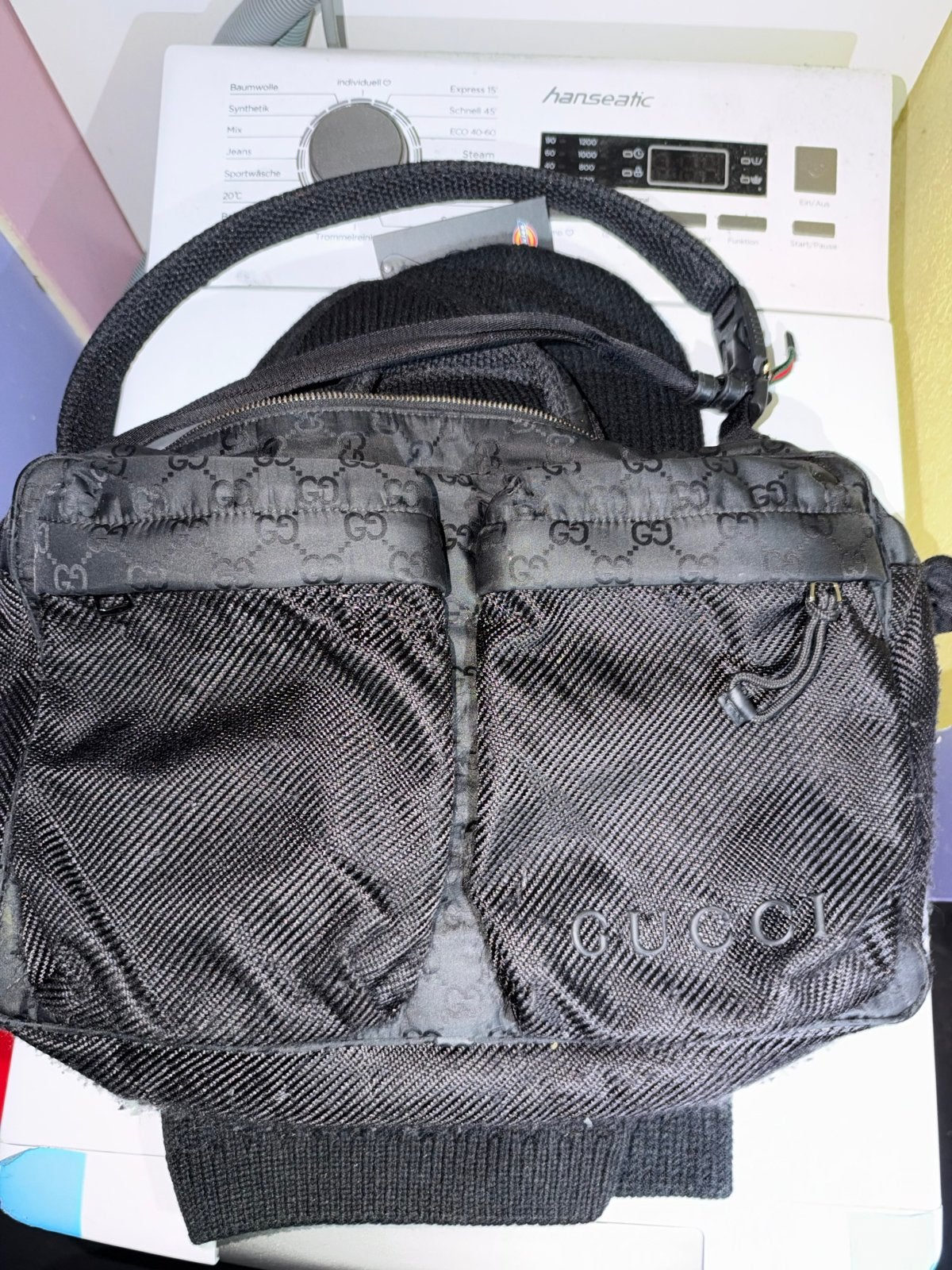 Gucci Nexus Crossbody Tas XL - Gedragen, Ophalen, Gebruikt, Zwart, Schoudertasje