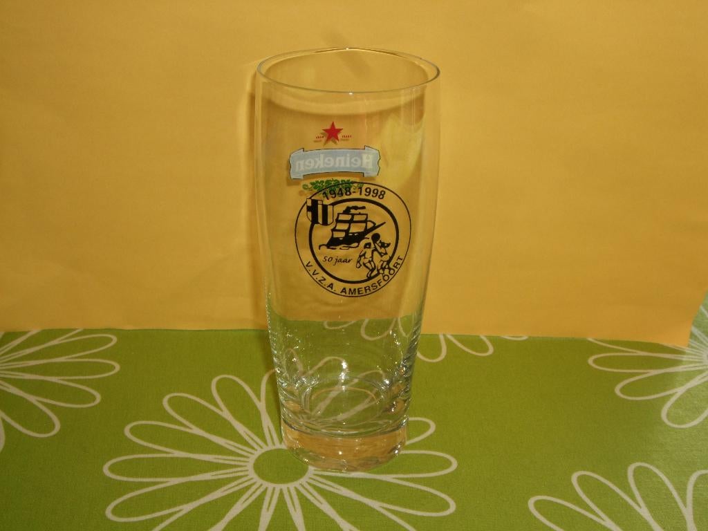 Heineken - VVZA Amersfoort 50 jaar 1948 - 1998, Ophalen of Verzenden, Zo goed als nieuw, Glas of Glazen, Heineken