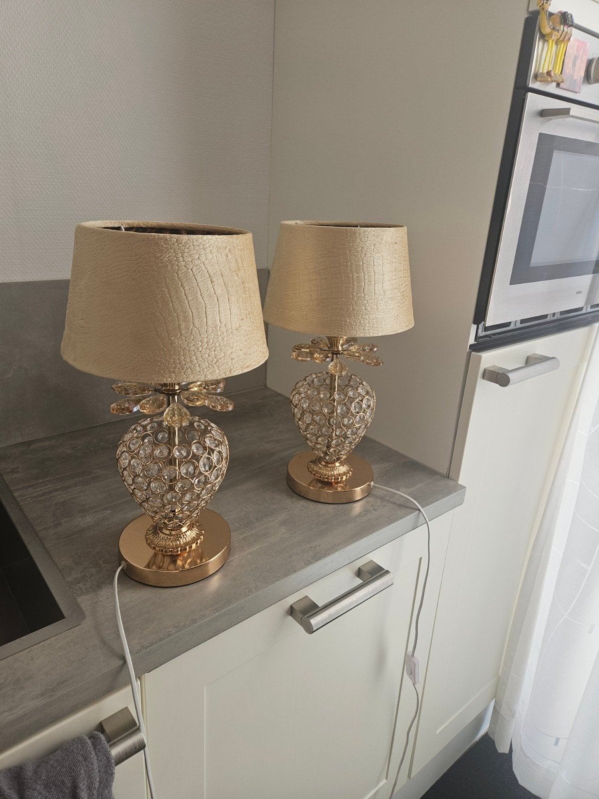 Versace schermer lampen, Huis en Inrichting, Lampen | Lampenkappen, Ophalen of Verzenden, Rond